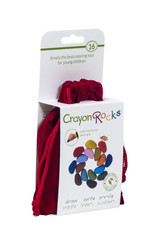 Crayon rocks in een rood fluwelen zakje (16 stuks)