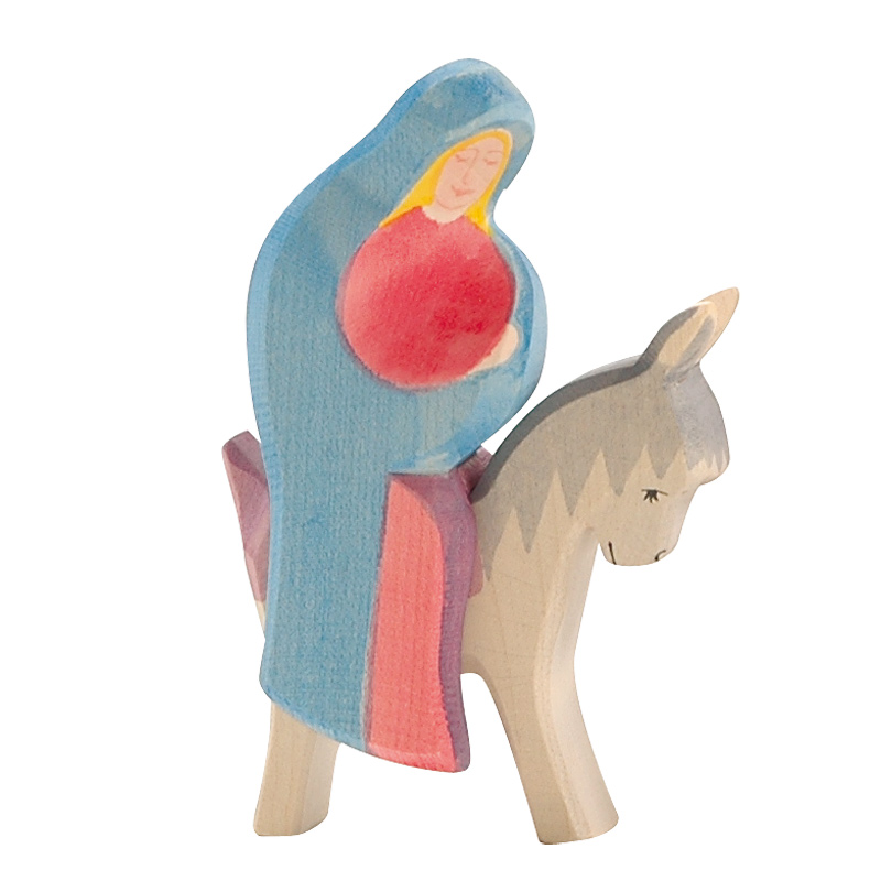 Maria zittend op de ezel