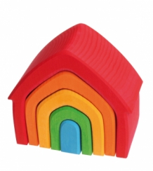 Huisje regenboog kleuren