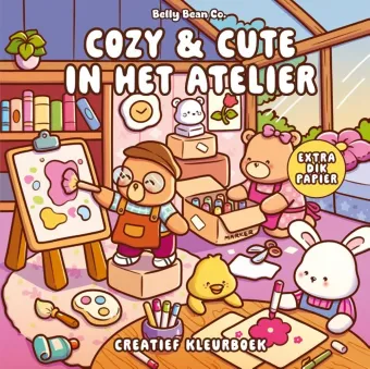 Cozy kleurboek 'Cozy & Cute in het atelier' 