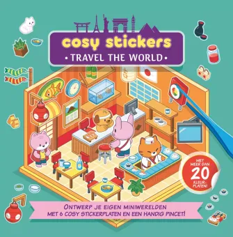 Cozy stickers en kleuren 'Travel the world'