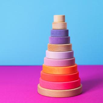 Stapeltoren groot, neon roze