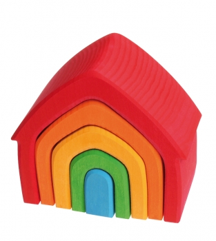Huisje regenboog kleuren
