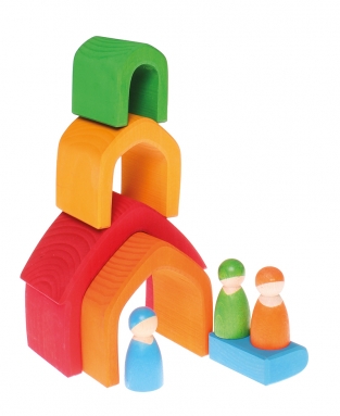 Huisje regenboog kleuren