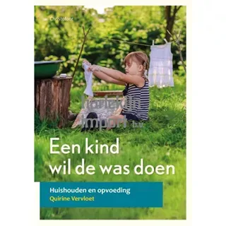 Een kind wil de was doen.