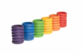 Ringen gekleurd 36 stuks