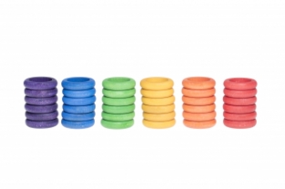 Ringen gekleurd 36 stuks