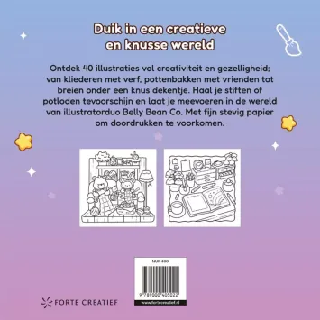 Cozy kleurboek 'Cozy & Cute in het atelier' 