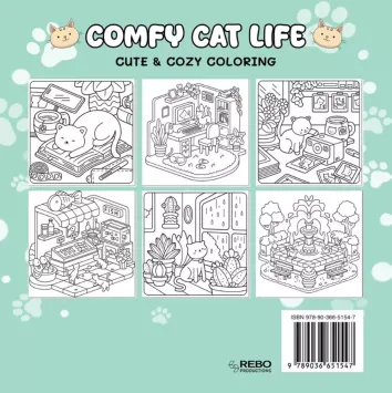 Cozy kleurboek 'Comfy Cat life'