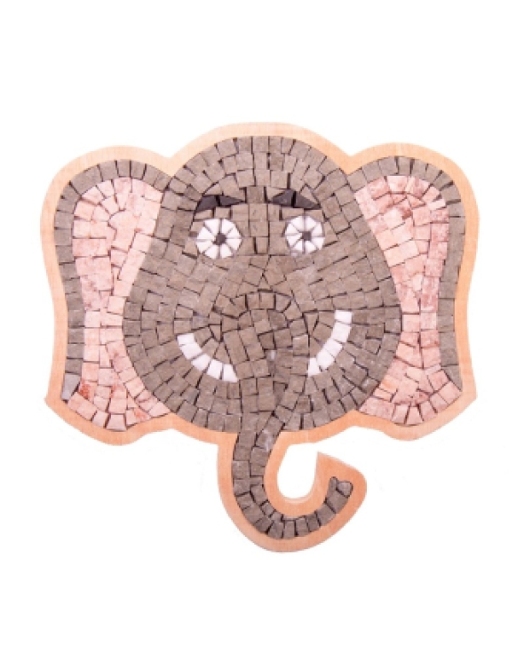 Mozaiek, olifant portret speciaal DIY